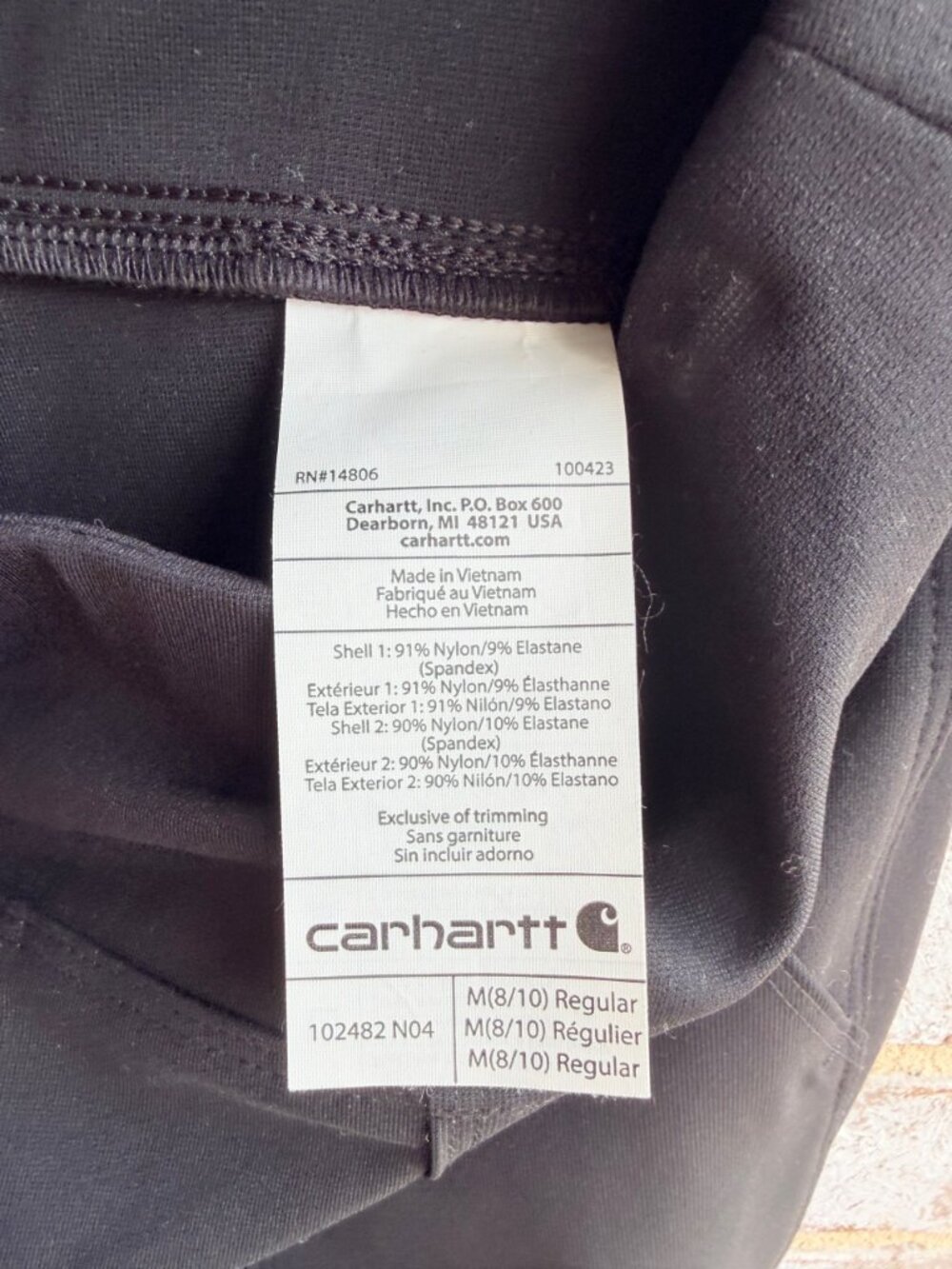 Carhartt Black Women's Force Fitted Midweight Utility Leggings Women's Size M - Picture 3 of 8
